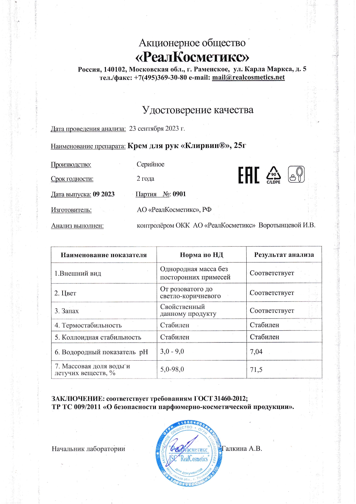 Паспорт №0920230901